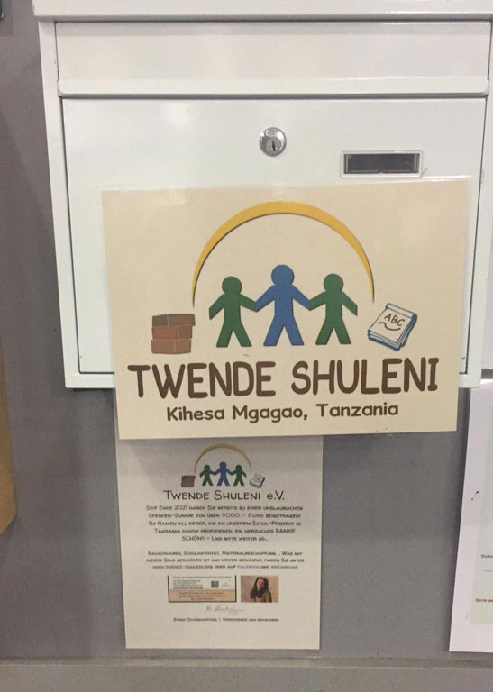 Pfandspende in Idstein für Twende Shuleni in Tansania 