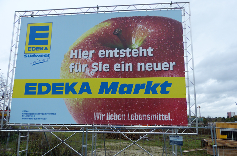 Der Neubau des Marktes EDEKA Georg in Steinbach