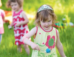 Kinder beim Eierlaufen