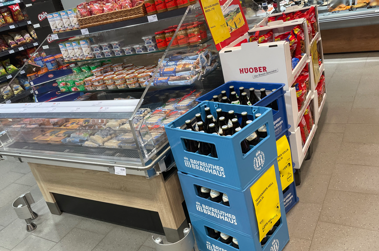 Produkte zum Kauf und zum Verkosten bei EDEKA Georg in Riedberg