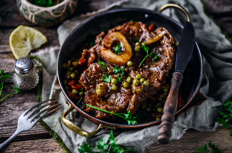 Ossobuco Schmorgericht mit Beinscheibe