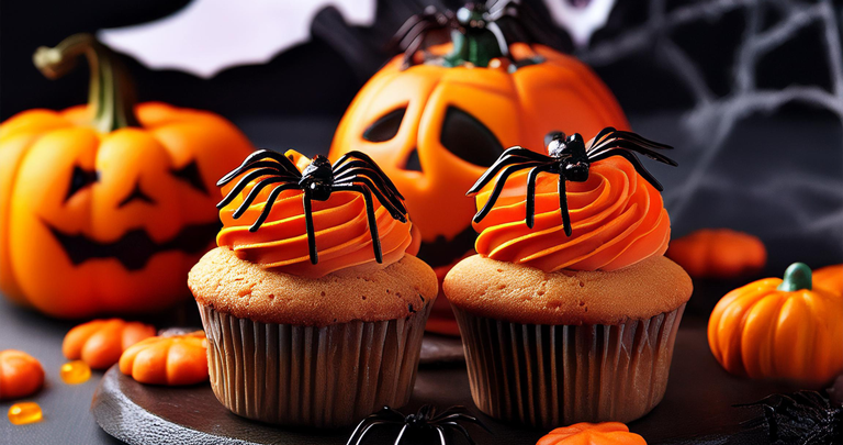 Halloween-Kürbis-Muffins