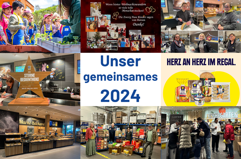 Der Jahresrückblick 2024 von EDEKA Georg - eine Collage