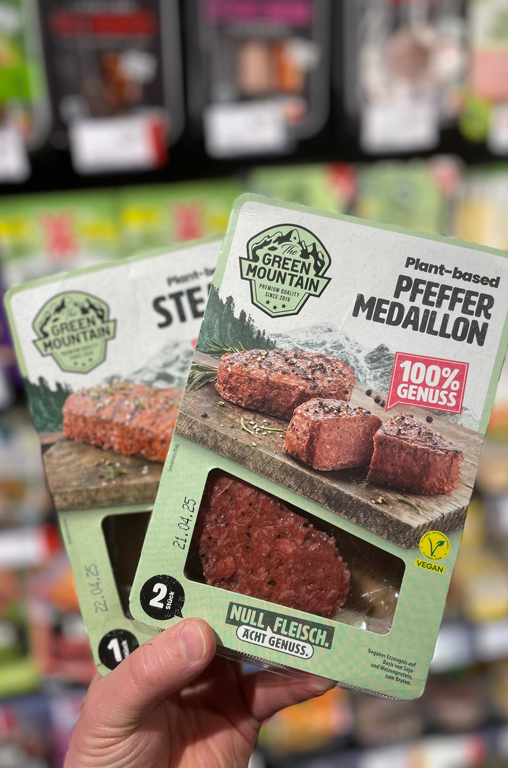 Green Mountain Pfeffer Medaillon und Steak - plant based