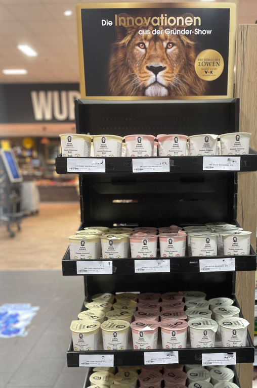 Hans Ranke Bowls - neue Produkte aus Die Höhle der Löwen, Aufsteller im Georg-Markt