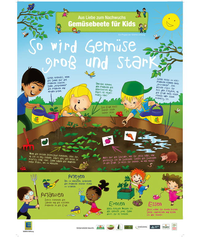 Kindgerecht aufbereitetes Lernmaterial von Gemüsebeete für Kids