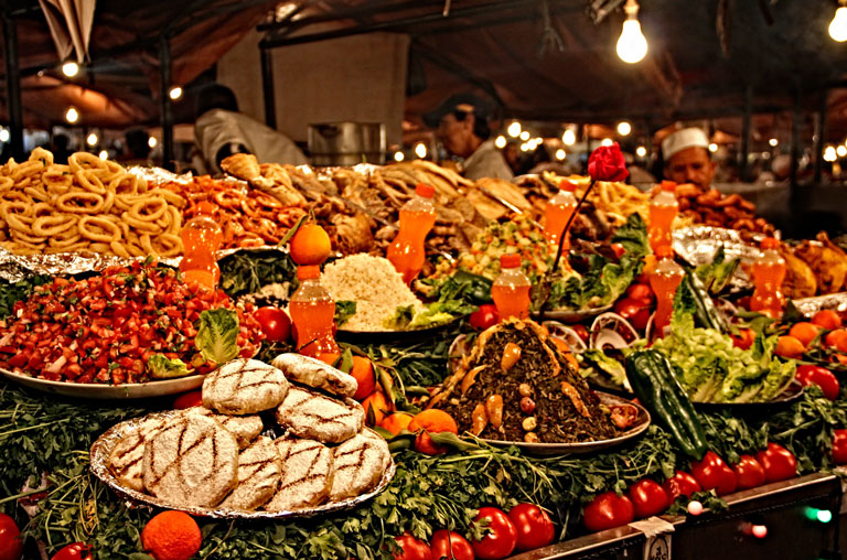 Ein marrokkanischer Marktstand