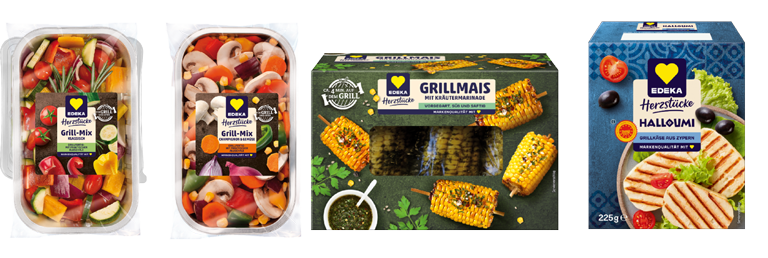 Herzstücke Grillschalen, Grillmais und Halloumi