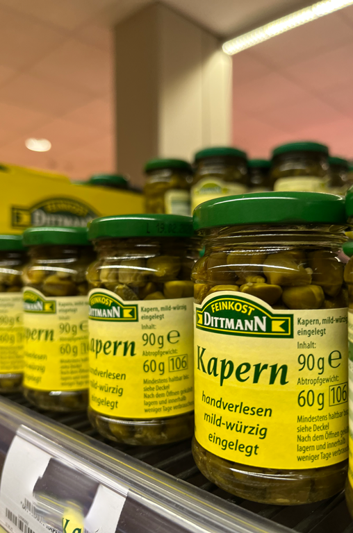 EDEKA Georg internationales Sortiment; Dittmann Feinkost Kapern