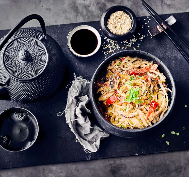 Shiitakepfanne mit Glasnudeln, EDEKA-Rezept