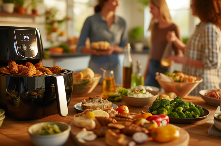 Gerichte aus dem Trend-Küchengerät Airfryer, der Heißluftfritteuse