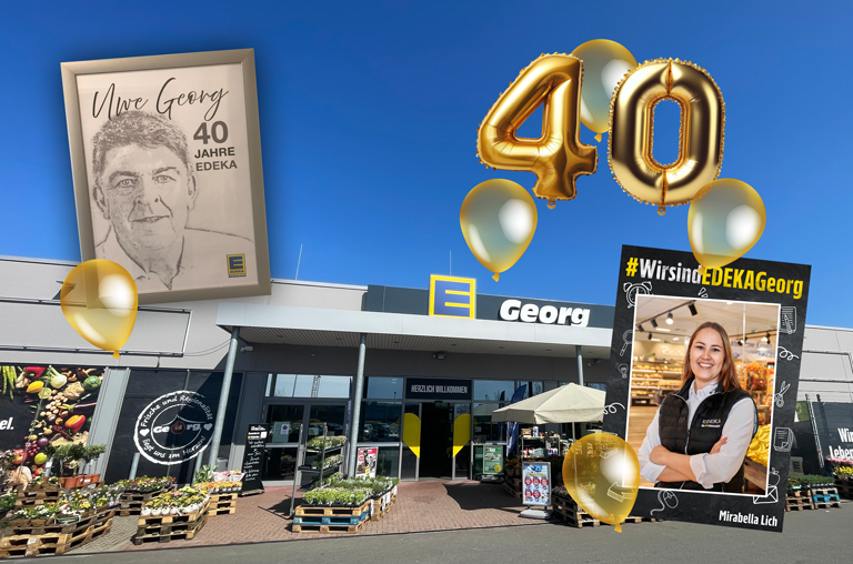 40 Jahre EDEKA Uwe Georg und Mirabella Lich