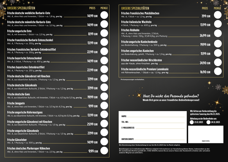 Bestellflyer EDEKA Bestellungen