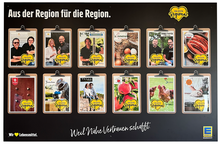 von Herzen regional EDEKA Georg, Plakat Partner Riedberg