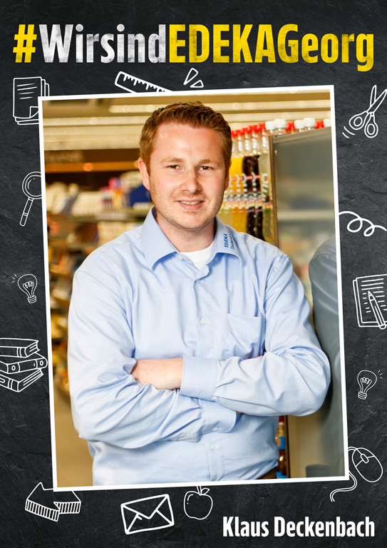 Plakat EDEKA Georg mit Klaus Deckenbach