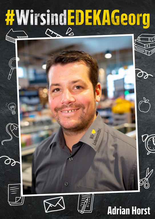 Plakat EDEKA Georg mit Adrian Horst
