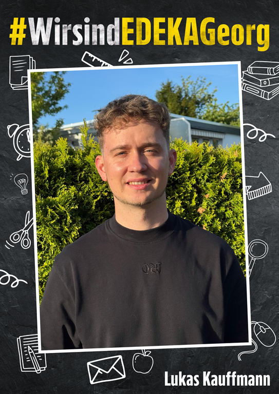 Plakat EDEKA Georg mit Lukas Kauffmann