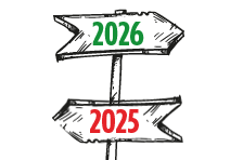 Pfeile 2025 und 2026
