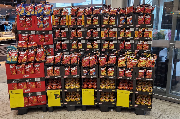 Super Bowl Artikel Chio-Aufbau 2