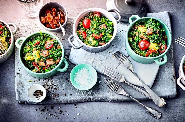 EDEKA Rezept Grünkohl-Ananas-Salat