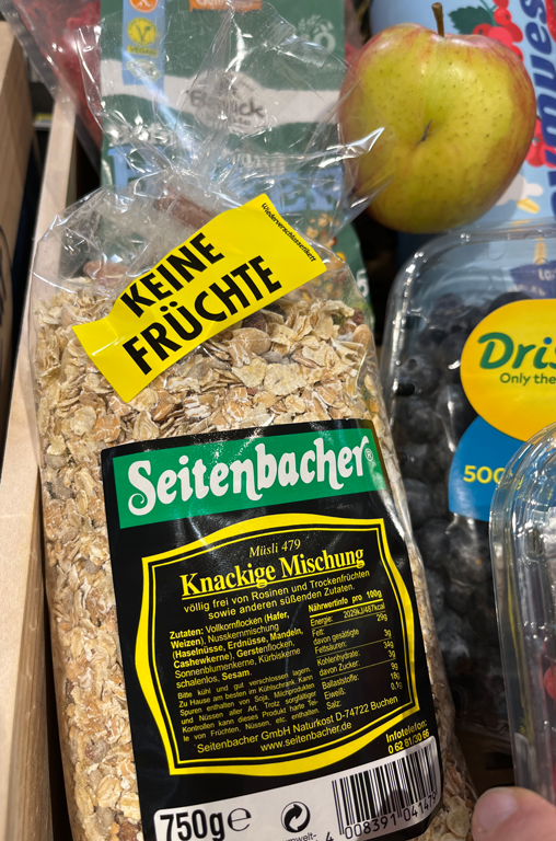 Seitenbacher Müsli, Vielfalt bei EDEKA Georg