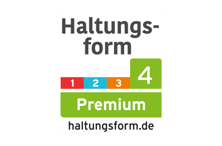 Tierwohl Haltungsform 4 für Hofglück-Artikel